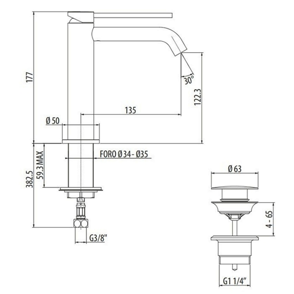 Смеситель для раковины GATTONI Circle Two 9144/91SG золото