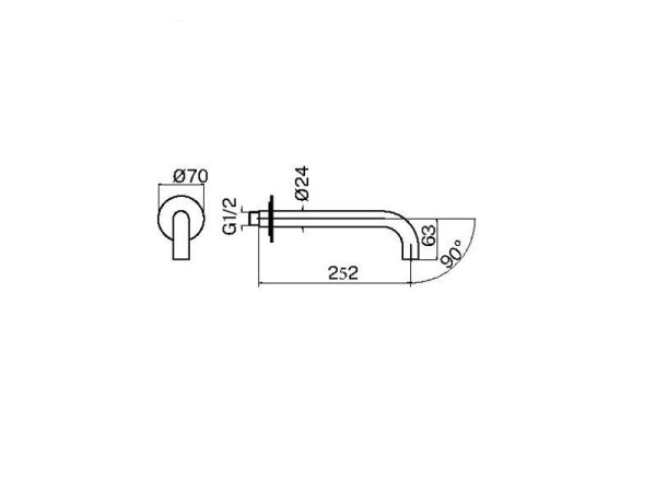 Излив PLUMBERIA Ixo SPT0258OR золото глянцевое