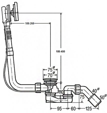 Слив-перелив VIEGA Multiplex Trio Visign MТ9 723347