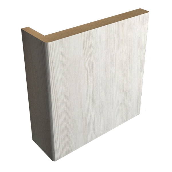 Комплект погонажа ALBERO телескопический для двери эко-шпон белый кипарис