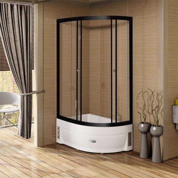 Душевое ограждение RADOMIR Соул 2 120x80x225 L профиль черный