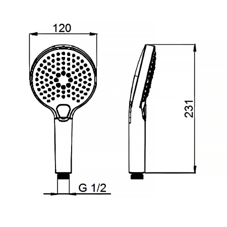 Ручной душ AQUAME AQM8510CR