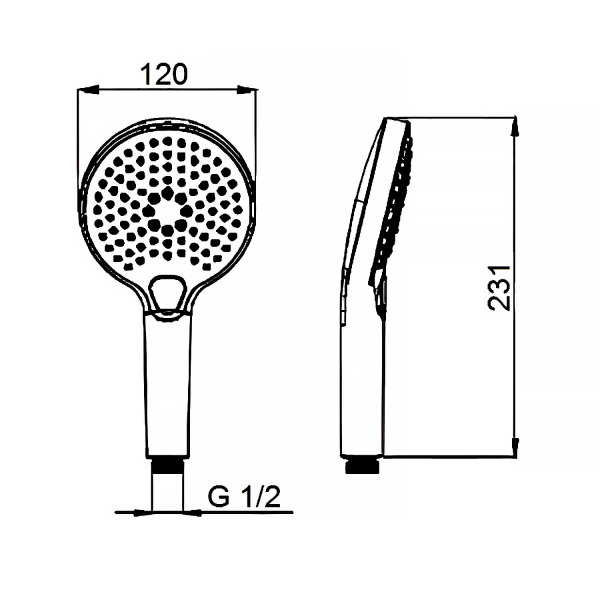 Ручной душ AQUAME AQM8510CR