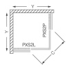 Дверь для комбинации ROTH Proxima Line PXS2P 90x90x185 R