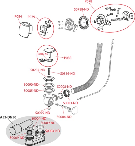 Слив-перелив ALCAPLAST A565KM3-100