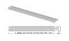 Решетка ALCAPLAST Line 1050L глянцевая