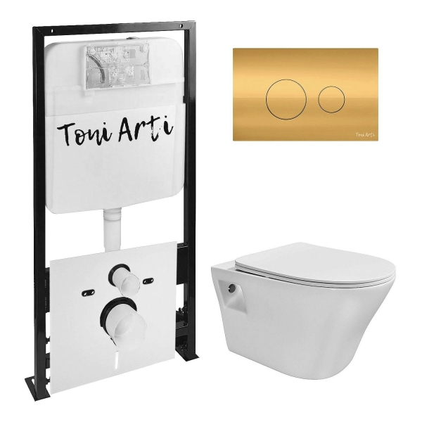 Комплект TONI ARTI TA-01 + Lamoli с сиденьем с микролифтом, с клавишей Baglio TA-0085