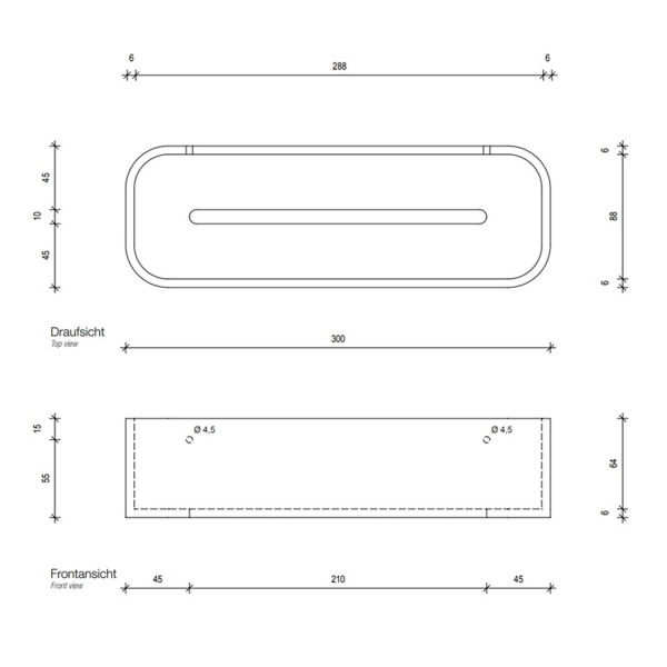 Полка DECOR WALTHER Stone DCT30 973854 хром/белый