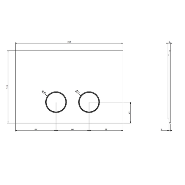 Кнопка смыва GESSI Technical 54617#707 черный брашированный