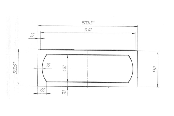Панель фронтальная для ванн MARKA ONE Reddy/Otti/Medea 150x57