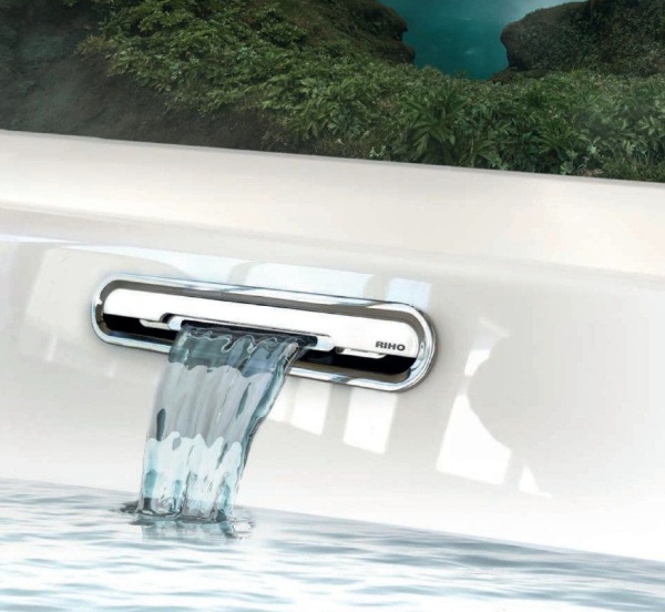 Акриловая ванна RIHO Rething Cubic 190x90 заполнение через перелив