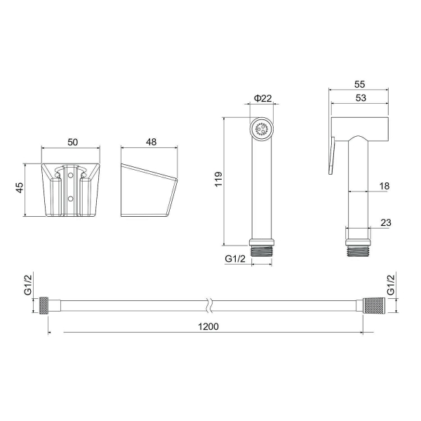 Гигиенический душ АКВАТЕК AQ2054CR