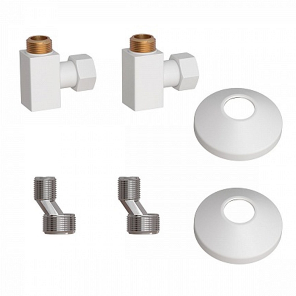 Комплект подключения POINT PN00012B 3/4"х1/2" г/ш, белый матовый