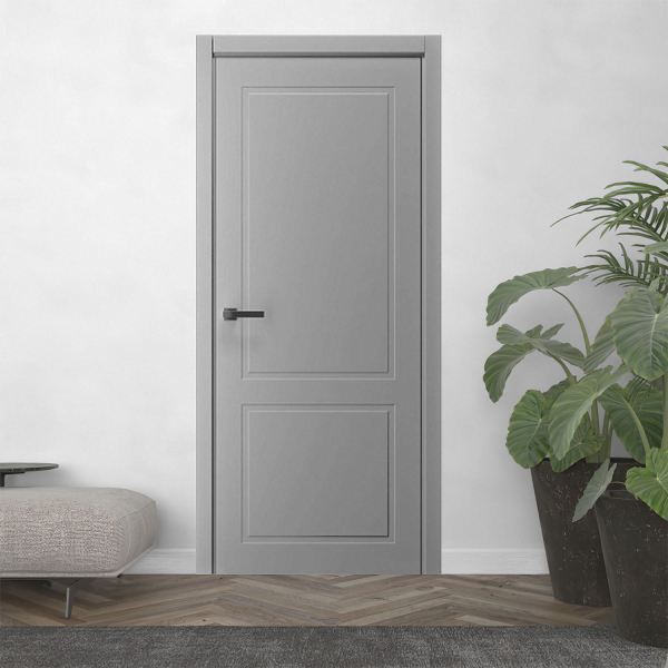 Дверь ALBERO НеоКлассикаPRO-2 с магнитной защелкой 90x200 серый матовый