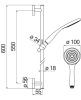 Душевой гарнитур NOBILI Free Shower AD140/51CR Chrome