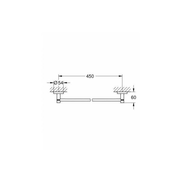 Полотенцедержатель GROHE Essentials 40688GL1 холодный рассвет
