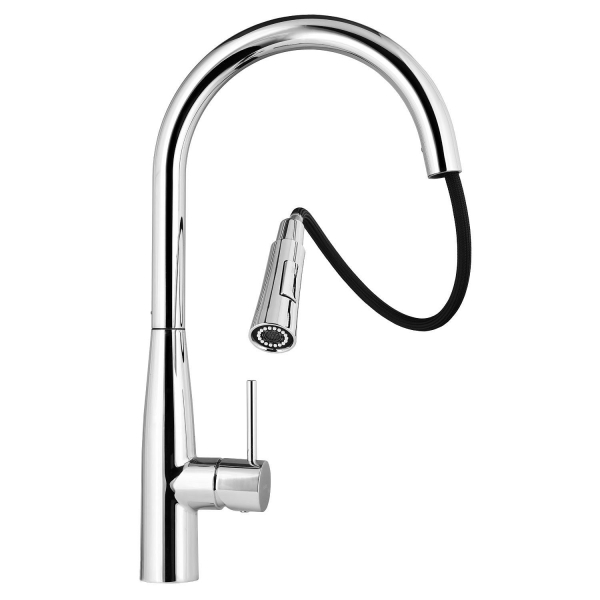 Смеситель для кухни RAIBER Graceful с вытягивающимся поворотным изливом RP-011