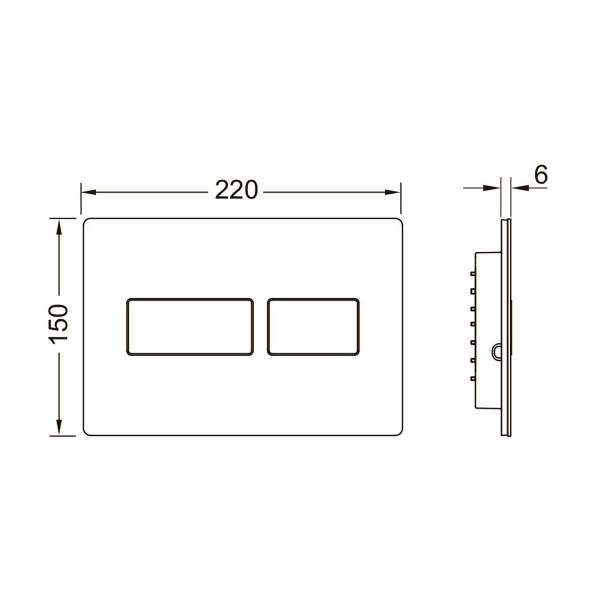 Кнопка смыва TECE TECEsolid 9240435 бронза текстура ромбы