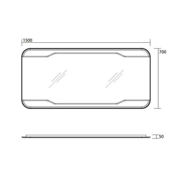 Зеркало KERASAN Waldorf 150