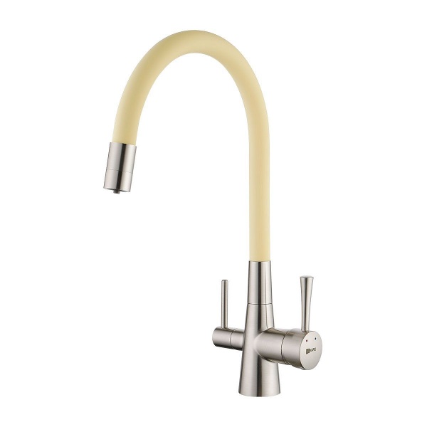 Смеситель для кухни LEMARK Comfort с подключением к фильтру LM3075BN-Beige никель/бежевый матовый