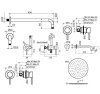 Душевой комплект PLUMBERIA Ixo KITZXO01GR210 графит матовый