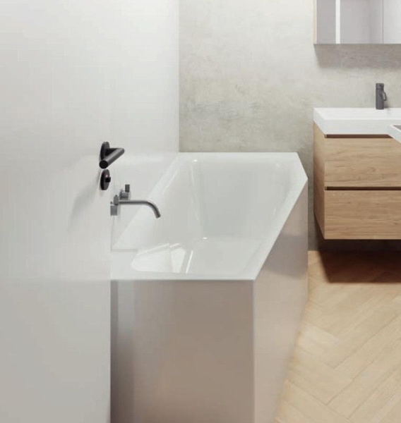 Акриловая ванна RIHO Rething Space 170x90 L заполнение через перелив