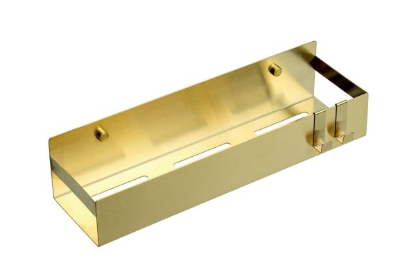 Полка металлическая BOHEME Q с крючками 10965-MG Gold Matt