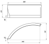 Панель фронтальная для ванн MARKA ONE Cavalla 150x57 R