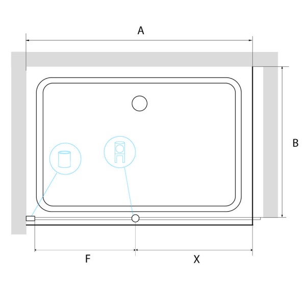Перегородка для душа RGW Walk In WA-033 110х195 стекло матовое