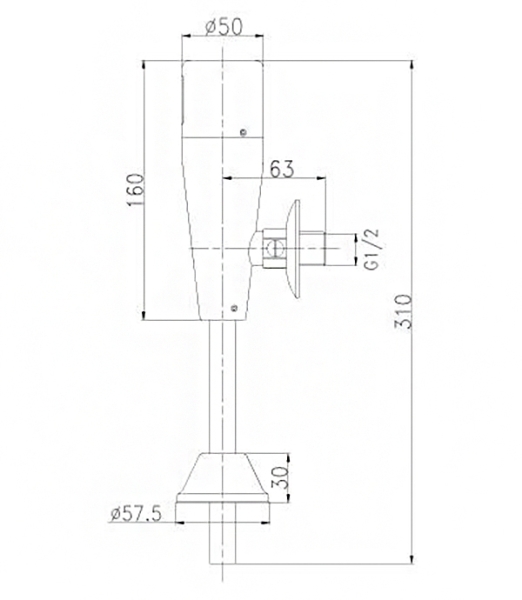 Смеситель для писсуара LEMARK Project LM4654CE