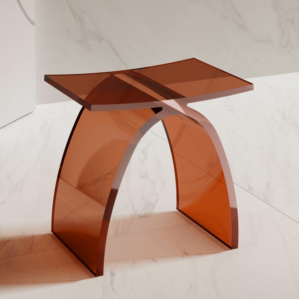 Сидение для ванной ABBER Kristall коричневый