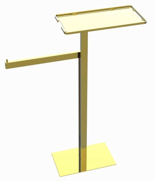 Стойка напольная BOHEME с полкой и полотенцедержателем 10952-G Gold