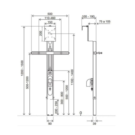 Инсталляция для писсуаров OLI ECO Urinal 879116