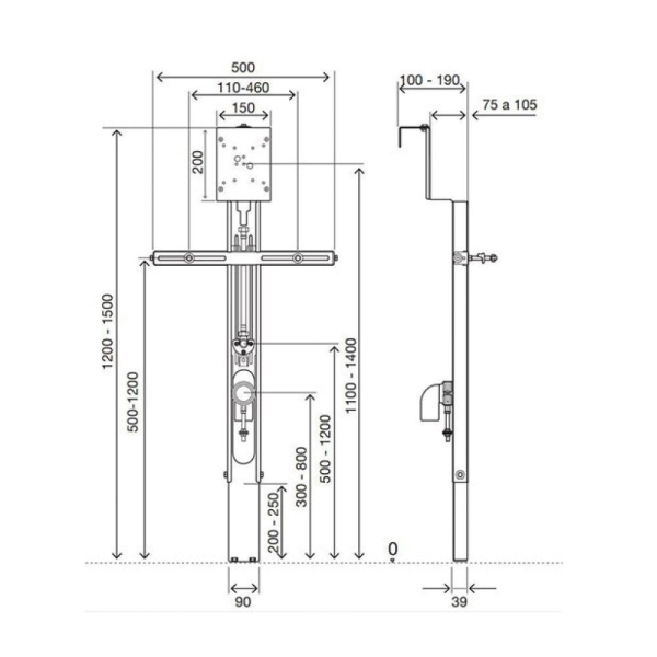 Инсталляция для писсуаров OLI ECO Urinal 879116
