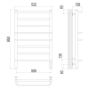 Полотенцесушитель электрический TERMINUS Евромикс 8П 50/85 СП 182Вт