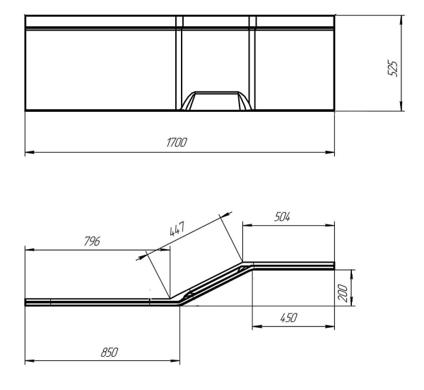 Панель фронтальная для ванн MARKA ONE Convey 170x75 R