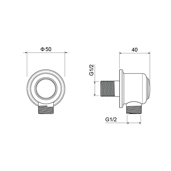Шланговое подсоединение АКВАТЕК Классик AQ2461PG золото