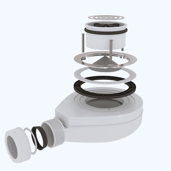 Сифон для душевого поддона RGW S-016-1 502411161-02 волна графит