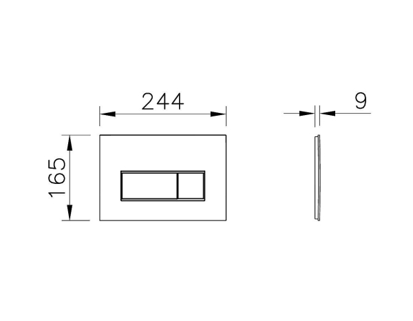 Инсталляция для унитазов VITRA V-Fix Corе 738-5800-01 с клавишей хром