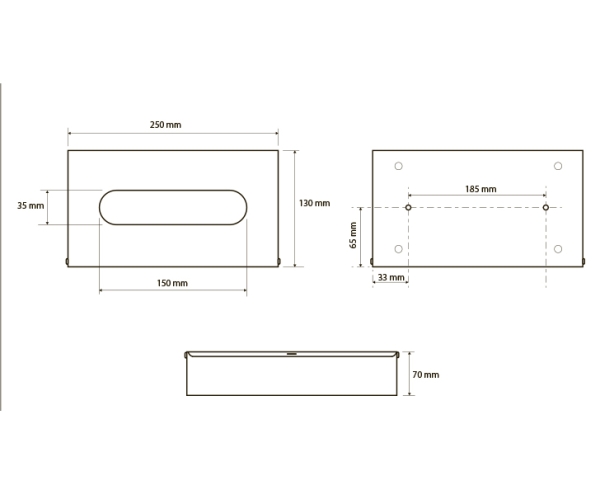 Лоток для бумажных салфеток BEMETA Retro bronz 102303022