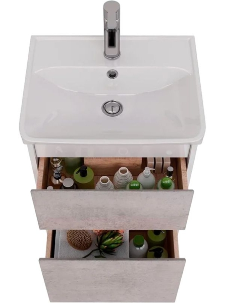 Комплект мебели LEMARK Combi 45 бетон/белый