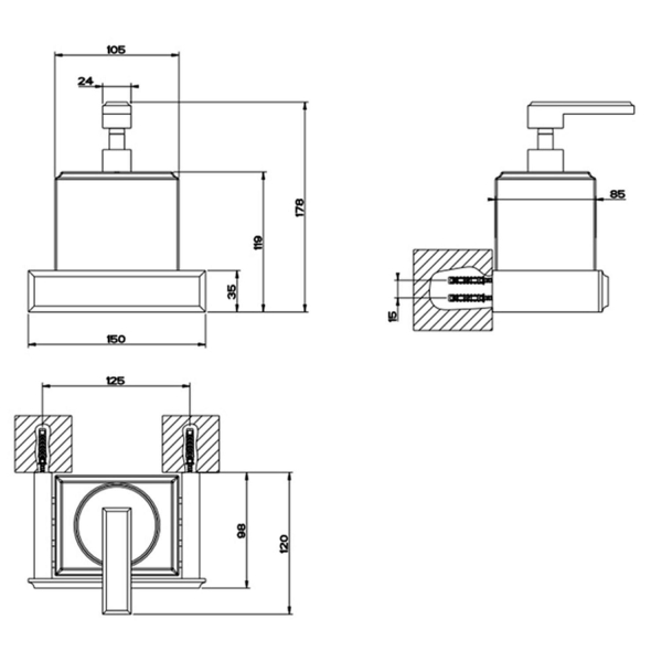 Дозатор жидкого мыла GESSI Eleganza 46413#031