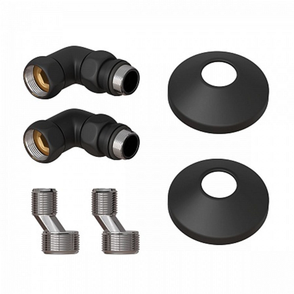 Комплект подключения POINT со сгоном PN93412B 3/4 х 1/2 г/ш, черный матовый
