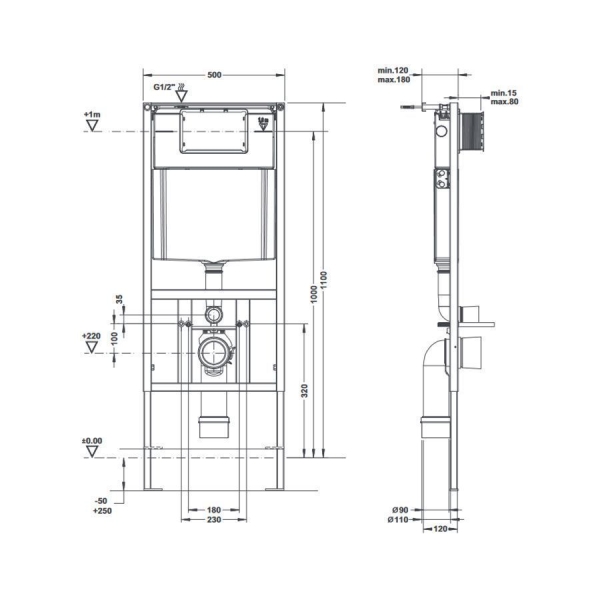 Инсталляция для унитазов ARTCERAM 700.101