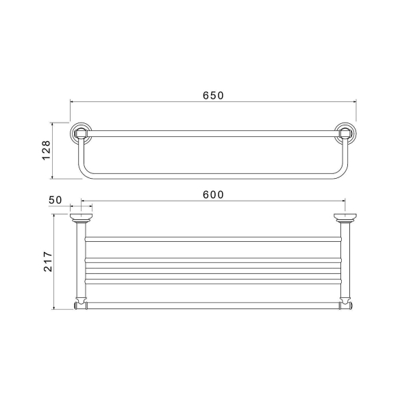 Полка для полотенец АКВАТЕК Классик AQ4515CR
