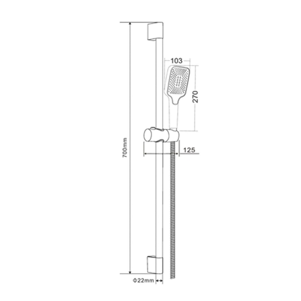 Душевой гарнитур ORANGE O-Shower OS814b черный матовый