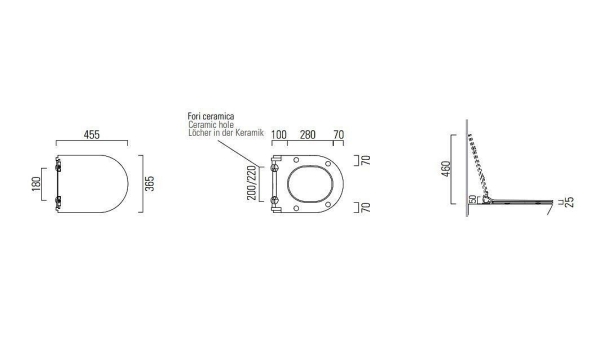 Крышка-сиденье GSI Modo MS98C26 с микролифтом. черный матовый