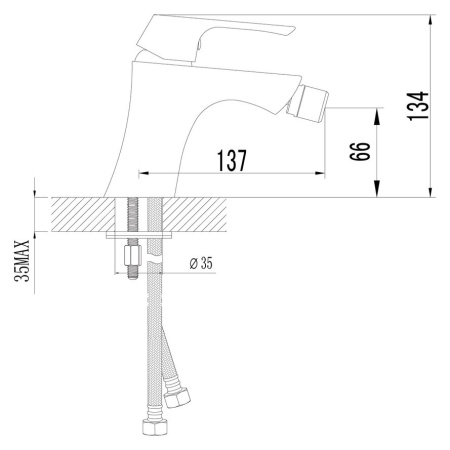 Смеситель для биде LEMARK Unit LM4508C
