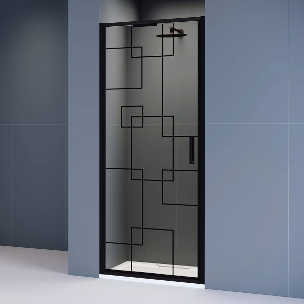 Дверь в нишу RGW Stilvoll SV-05B 80x195 стекло smart line black