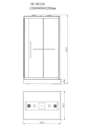 Душевая кабина ORANS SR-86159 R 120x90x215